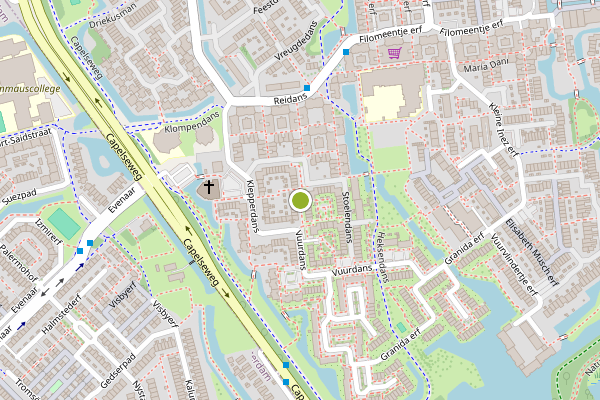 Ambulance-melding op Klepperdans, Capelle aan den IJssel op 25 juli, kaart-overzicht