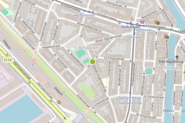 Ambulance-melding op Catharina Beersmansstraat, Rotterdam op 25 juli, kaart-overzicht