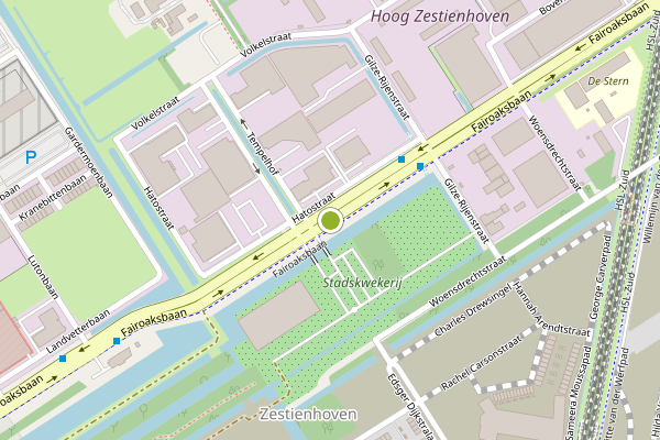 Ambulance-melding op Fairoaksbaan, Rotterdam op 25 juli, kaart-overzicht