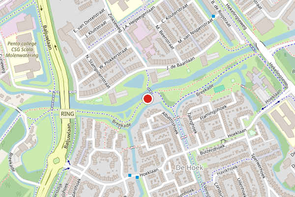 Brandweer-melding op Breekade, Spijkenisse op 25 juli, kaart-overzicht