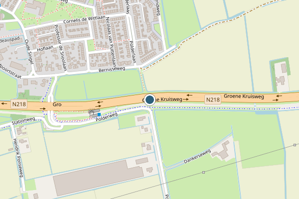 Politie-melding op Groene Kruisweg, Geervliet op 25 juli, kaart-overzicht