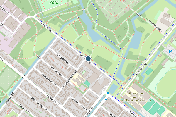 Politie-melding op Berberisweg, Rotterdam op 25 juli, kaart-overzicht