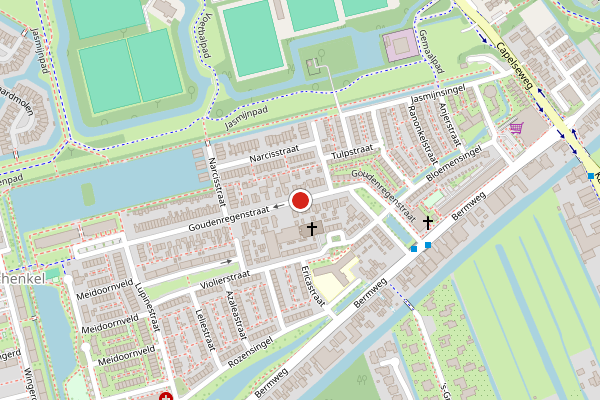 Brandweer-melding op Goudenregenstraat, Capelle aan den IJssel op 25 juli, kaart-overzicht