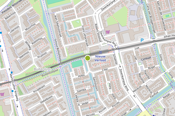 Ambulance-melding op Schalmei, Rotterdam op 25 juli, kaart-overzicht