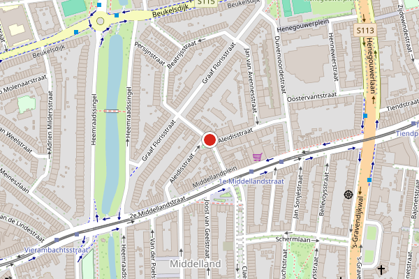 Brandweer-melding op Witte van Haemstedestraat, Rotterdam op 25 juli, kaart-overzicht