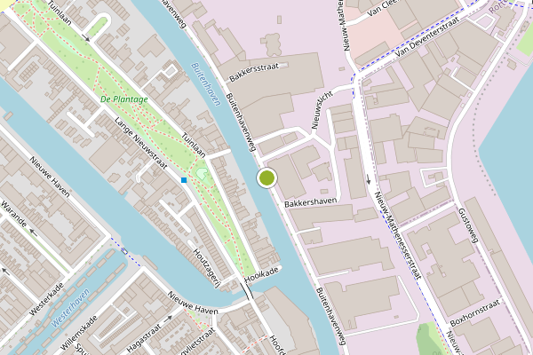 Ambulance-melding op Buitenhavenweg, Schiedam op 26 juli, kaart-overzicht