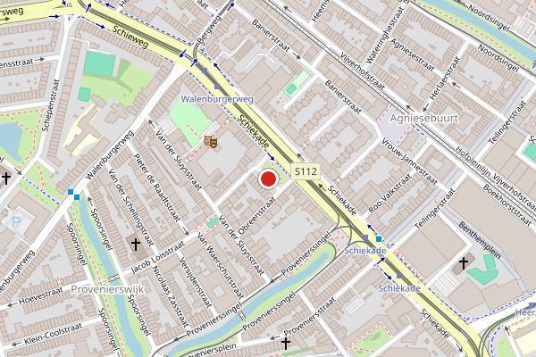 Brandweer-melding op Ungerplein, Rotterdam op 17 mei, kaart-overzicht