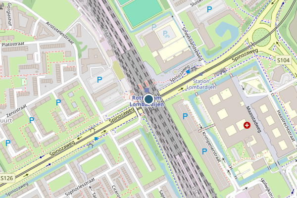 Politie-melding op Spinozaweg, Rotterdam op 17 mei, kaart-overzicht
