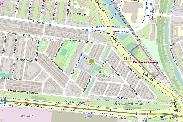 Ambulance-melding op Witte Dorphof, Rotterdam op 26 juli, kaart-overzicht