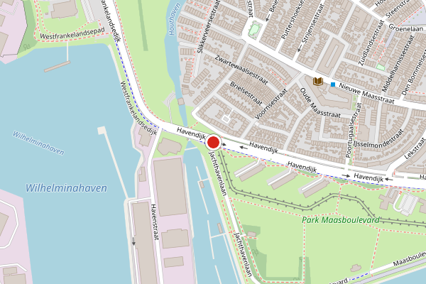 Brandweer-melding op Jachthavenlaan, Schiedam op 17 mei, kaart-overzicht