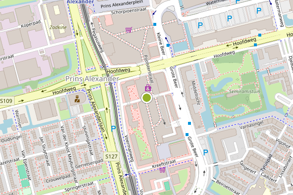Ambulance-melding op Tweelingenstraat, Rotterdam op 26 juli, kaart-overzicht