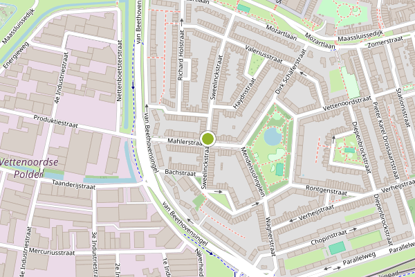 Ambulance-melding op Sweelinckstraat, Vlaardingen op 26 juli, kaart-overzicht