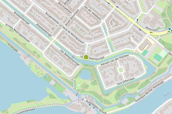 Ambulance-melding op Van Ballegooijsingel, Rotterdam op 26 juli, kaart-overzicht