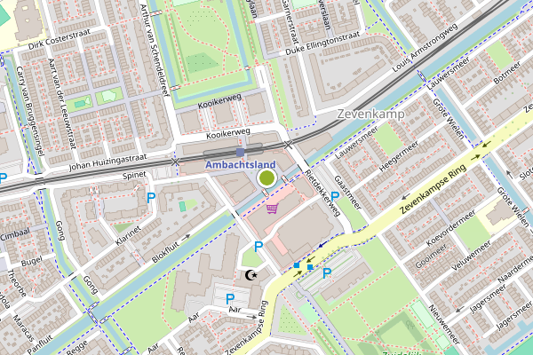 Ambulance-melding op Ambachtsplein, Rotterdam op 26 juli, kaart-overzicht