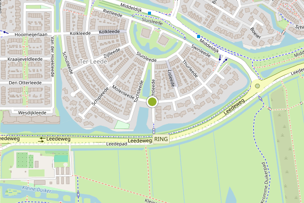 Ambulance-melding op Molenleede, Barendrecht op 26 juli, kaart-overzicht