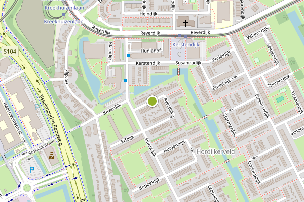 Ambulance-melding op Averdijk, Rotterdam op 26 juli, kaart-overzicht