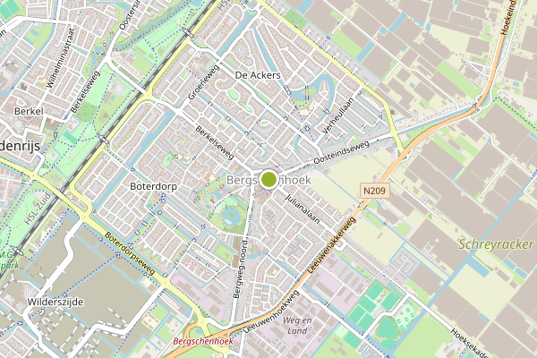 Ambulance-melding op Burgemeester van Meetelenstraat, Bergschenhoek op 16 mei, kaart-overzicht
