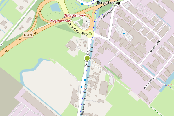 Ambulance-melding op Bergweg-zuid, Bergschenhoek op 16 mei, kaart-overzicht