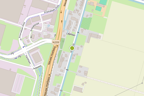 Ambulance-melding op Kruisweg, Bleiswijk op 16 mei, kaart-overzicht