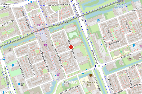 Brandweer-melding op Albertine Agneslaan, Vlaardingen op 26 juli, kaart-overzicht