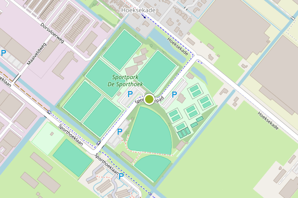 Ambulance-melding op Sporthoekpad, Bergschenhoek op 16 mei, kaart-overzicht