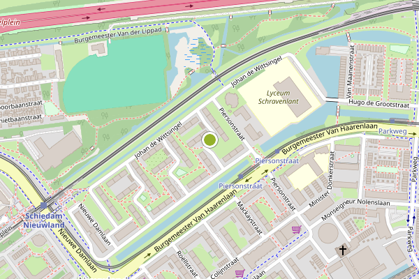 Ambulance-melding op Heinsiusstraat, Schiedam op 26 juli, kaart-overzicht