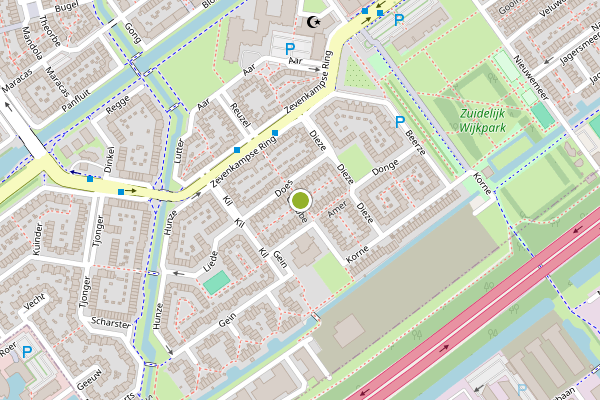 Ambulance-melding op Grebbe, Rotterdam op 26 juli, kaart-overzicht