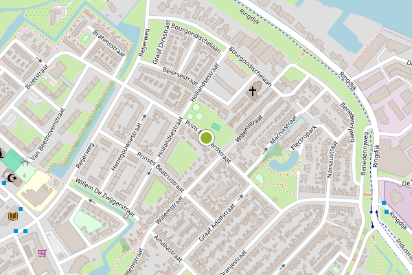 Ambulance-melding op Prins Bernhardstraat, Ridderkerk op 15 mei, kaart-overzicht