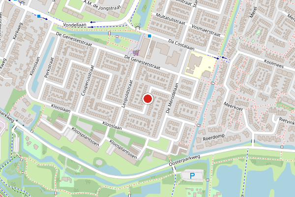 Brandweer-melding op Boutensstraat, Ridderkerk op 15 mei, kaart-overzicht