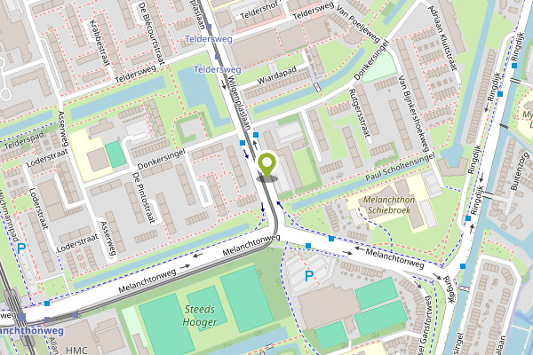 Ambulance-melding op Wilgenplaslaan, Rotterdam op 25 april, kaart-overzicht