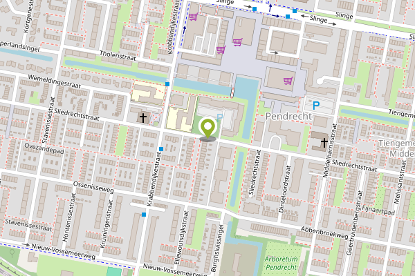 Ambulance-melding op Sliedrechtstraat, Rotterdam op 25 april, kaart-overzicht
