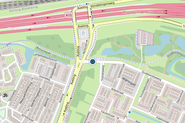 Politie-melding op Oudelandseweg, Hoogvliet op 27 juli, kaart-overzicht