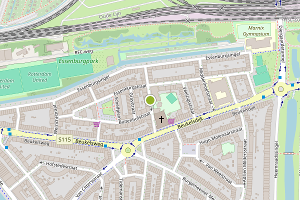 Ambulance-melding op Jagthuisstraat, Rotterdam op 27 juli, kaart-overzicht