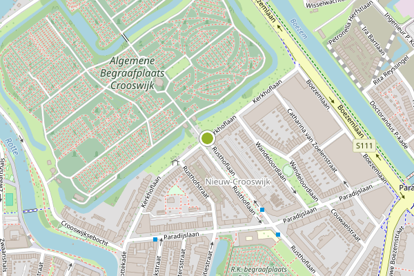 Ambulance-melding op Kerkhoflaan, Rotterdam op 27 juli, kaart-overzicht