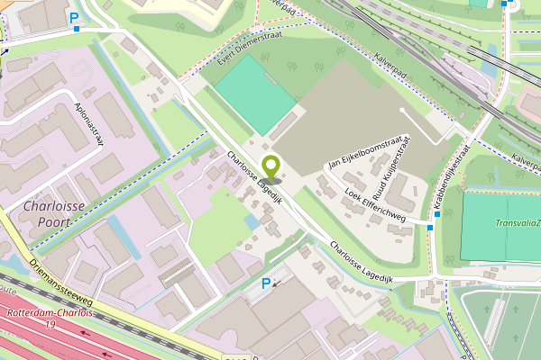 Ambulance-melding op Katendrechtse Lagedijk, Rotterdam op 25 april, kaart-overzicht