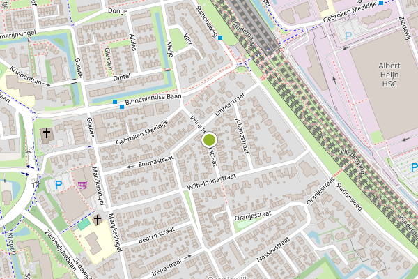 Ambulance-melding op Prins Hendrikstraat, Barendrecht op 27 juli, kaart-overzicht