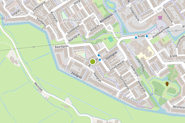 Ambulance-melding op Wollegras, Spijkenisse op 28 juli, kaart-overzicht