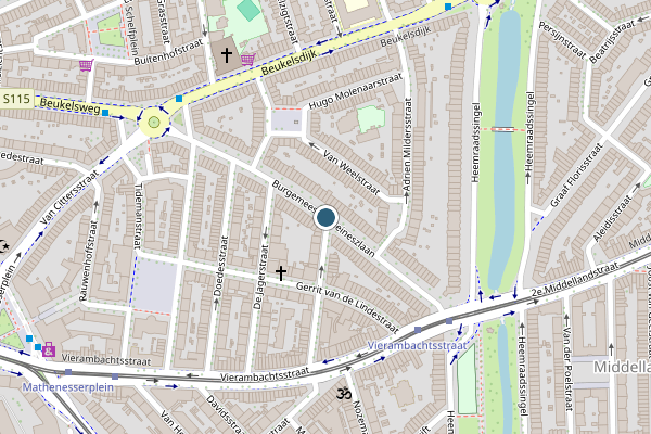 Politie-melding op Burgemeester Meineszlaan, Rotterdam op 28 juli, kaart-overzicht