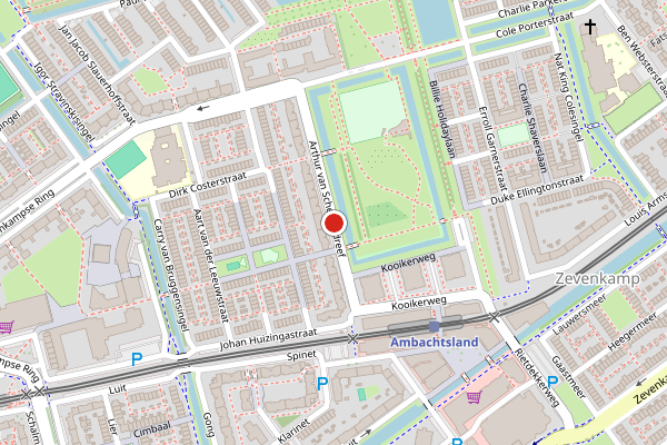 Brandweer-melding op Arthur van Schendeldreef, Rotterdam op 28 juli, kaart-overzicht