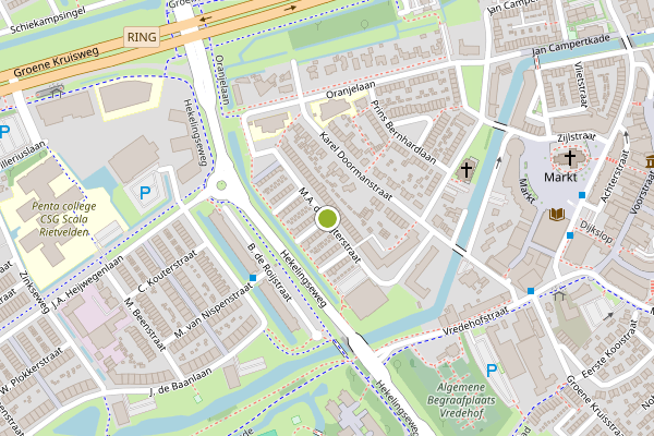 Ambulance-melding op M.A. de Ruijterstraat, Spijkenisse op 28 juli, kaart-overzicht