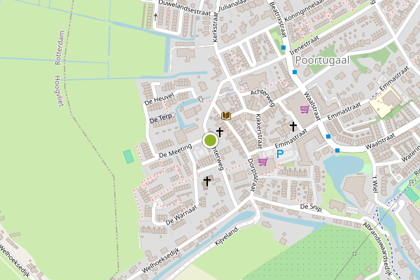 Ambulance-melding op Achterweg, Poortugaal op 28 juli, kaart-overzicht