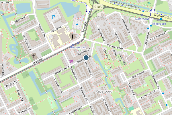 Politie-melding op Kouwenoord, Rotterdam op 28 juli, kaart-overzicht