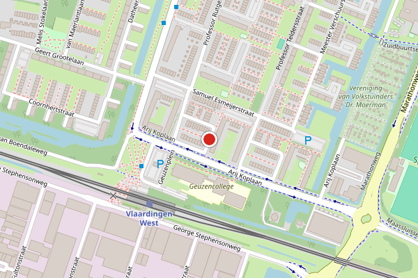 Brandweer-melding op Johannes van Bijnenstraat, Vlaardingen op 28 juli, kaart-overzicht
