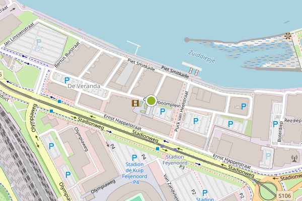 Ambulance-melding op Cor Kieboomplein, Rotterdam op 28 juli, kaart-overzicht