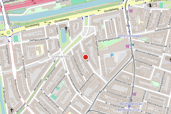 Brandweer-melding op Lisstraat, Rotterdam op 28 juli, kaart-overzicht