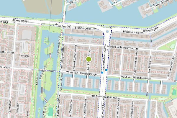 Ambulance-melding op Ger Ladagestraat, Rotterdam op 28 juli, kaart-overzicht