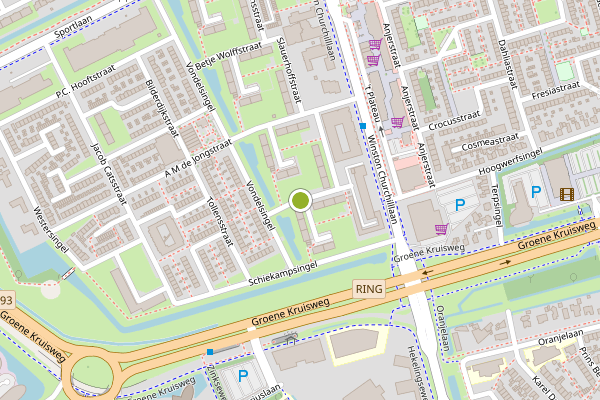 Ambulance-melding op P.A. de Genestetstraat, Spijkenisse op 29 juli, kaart-overzicht