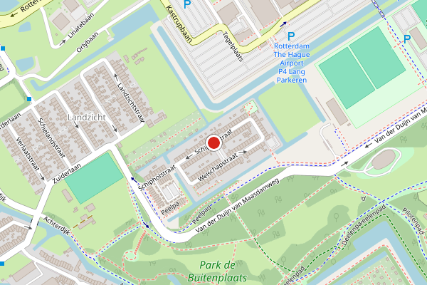 Brandweer-melding op Schipholstraat, Rotterdam op 17 mei, kaart-overzicht