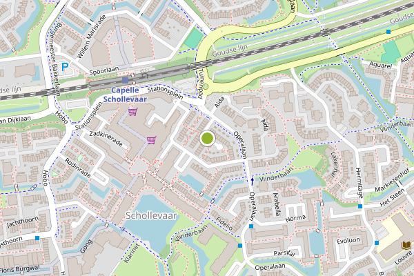 Ambulance-melding op Charlotte v Pallandtrade, Capelle aan den IJssel op 25 april, kaart-overzicht