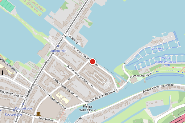 Brandweer-melding op Prins Bernhardkade, Rotterdam op 29 juli, kaart-overzicht